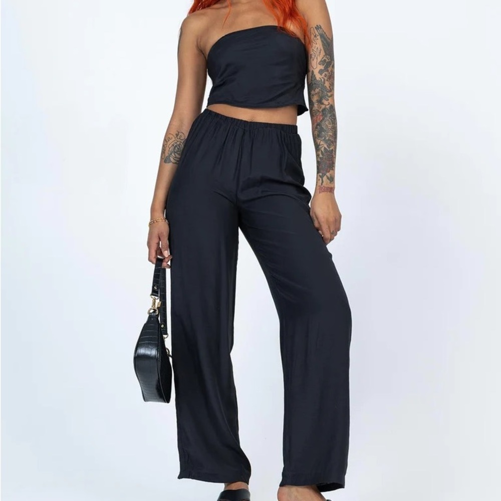 Princess Polly Karaia Tube Top & Pants Black SET